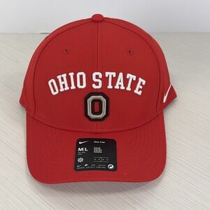 Nike Ohio State Buckeyes Rise Cap Hat Adjustable College Mens M/L Red NWT